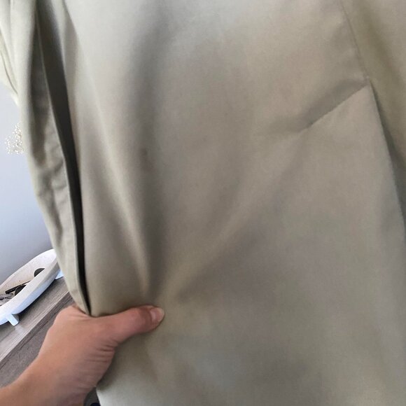 SEARS Vintage 80's Tan Longline Trench Coat Size 8 - Picture 11 of 12